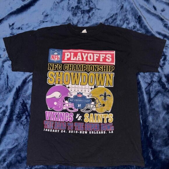 NFL Other - Vintage 2010 NFL NFC Championship Vikings vs Saints T-Shirt
